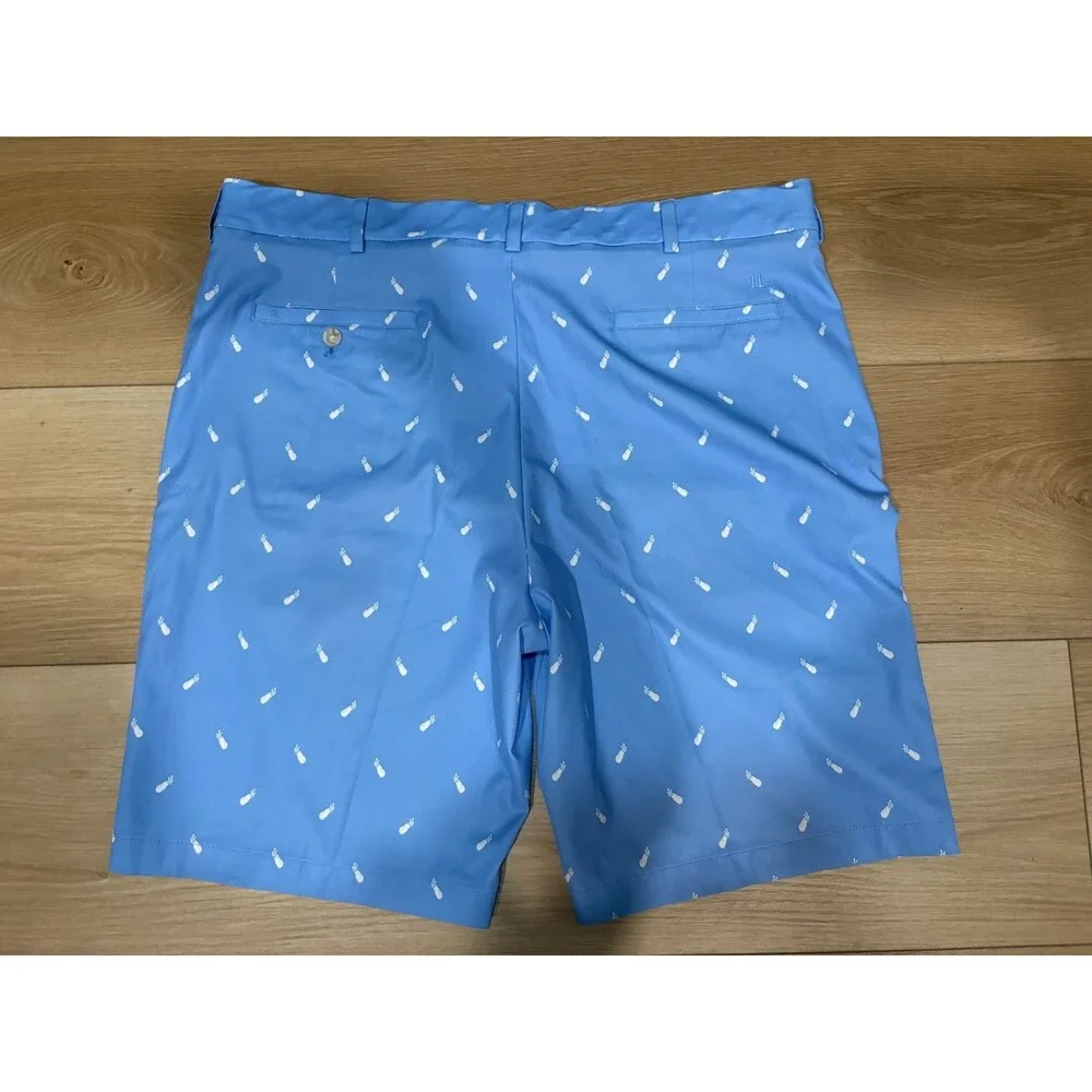 Walter Hagen 11 Majors Golf Shorts Mens 40 Blue Beverage Print 100% Polyester